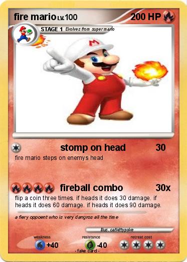 Pokemon fire mario