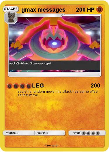 Pokemon gmax messages