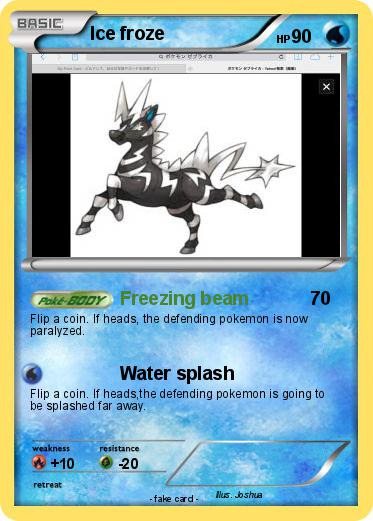 Pokemon Ice froze