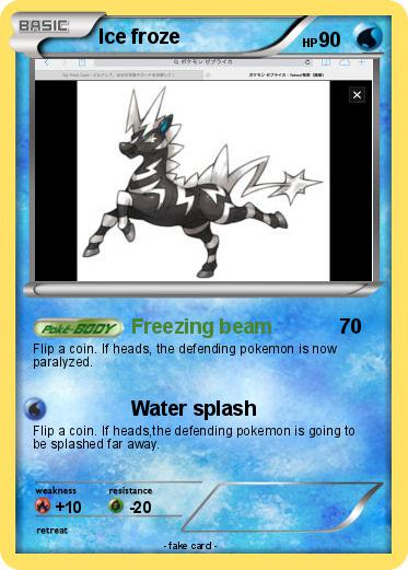 Pokemon Ice froze