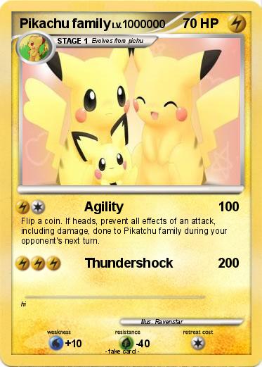 Pokemon Pikachu family