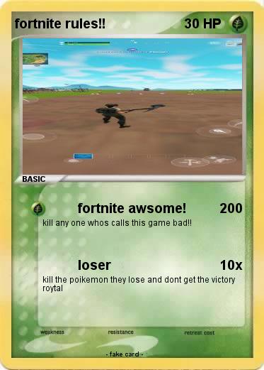 Pokemon fortnite rules!!