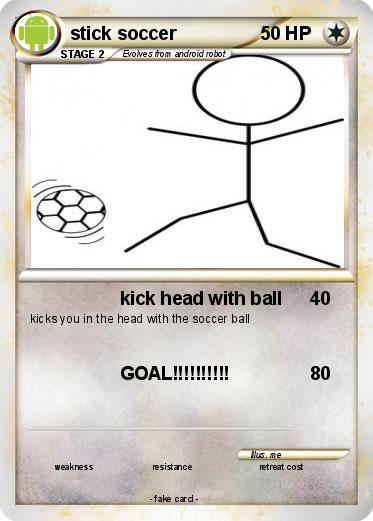 Pokemon stick soccer