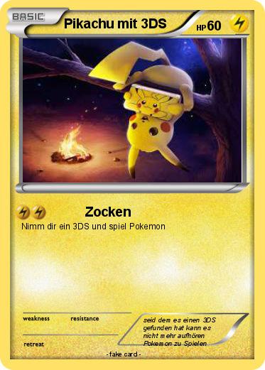 Pokemon Pikachu mit 3DS