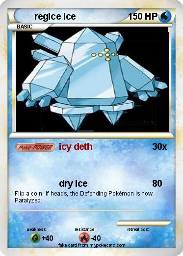 Pokemon regice ice