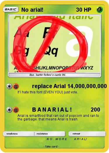 Pokemon No arial!