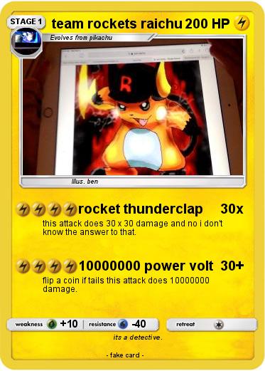 Pokemon team rockets raichu