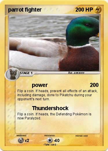 Pokemon parrot fighter