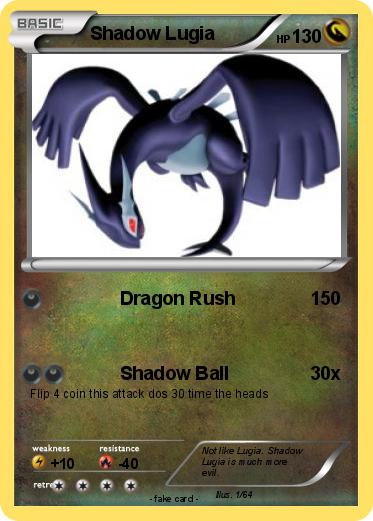 Pokemon Shadow Lugia
