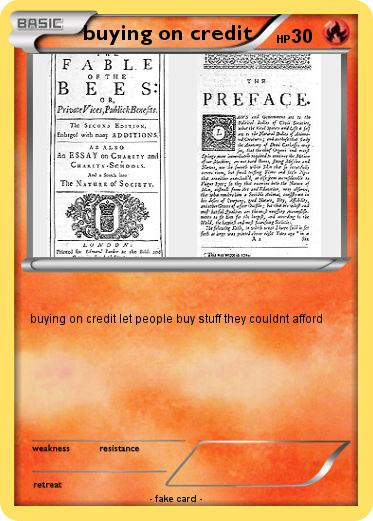 Pokemon buying on credit