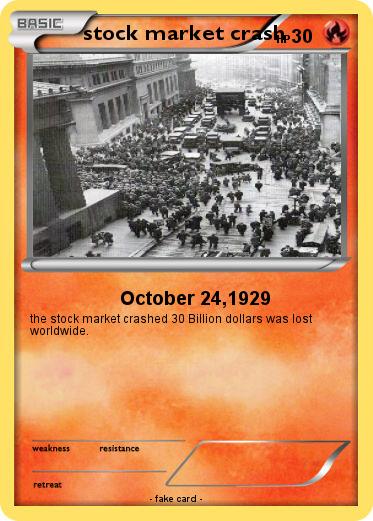 Pokemon stock market crash