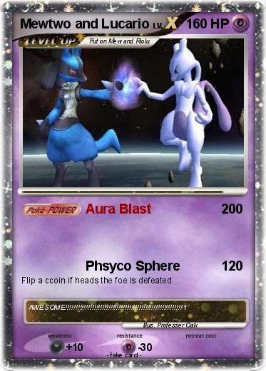 Pokemon Mewtwo and Lucario