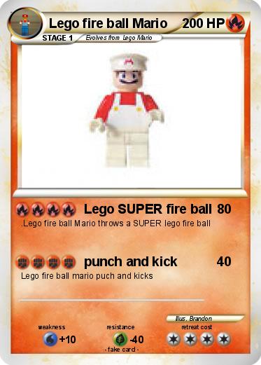 Pokemon Lego fire ball Mario