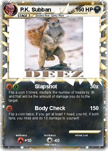 Pokemon P.K. Subban