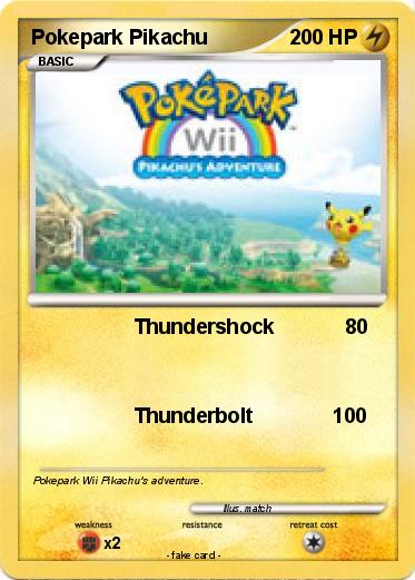 Pokemon Pokepark Pikachu