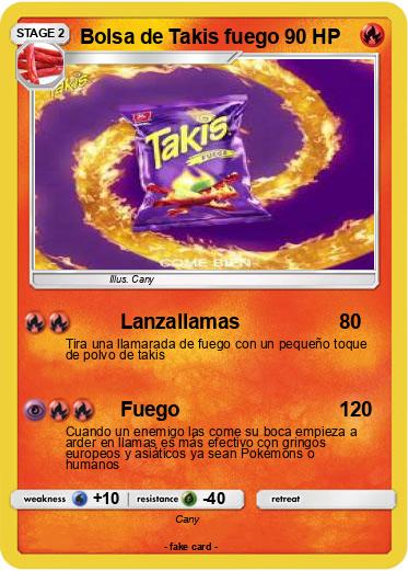Pokemon Bolsa de Takis fuego