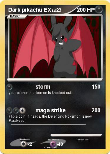 Pokemon Dark pikachu EX
