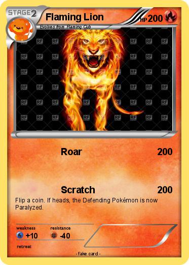 Pokemon Flaming Lion