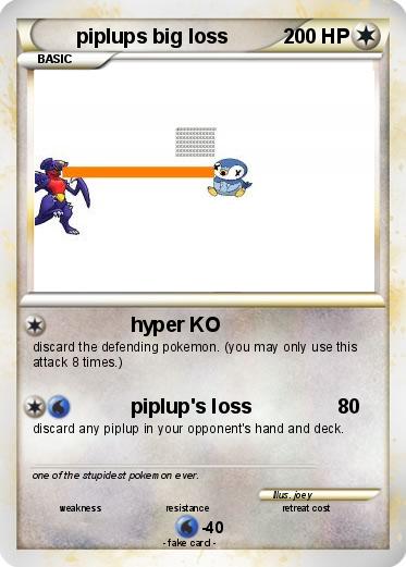 Pokemon piplups big loss
