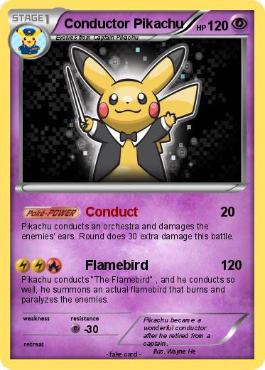 Pokemon Conductor Pikachu
