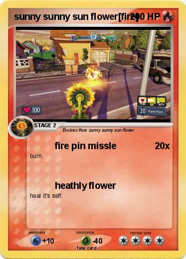Pokemon sunny sunny sun flower[fire]