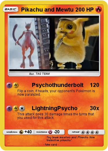 Pokemon Pikachu and Mewtu
