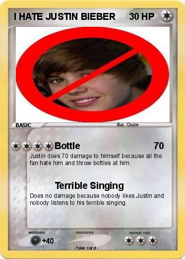 Pokemon I HATE JUSTIN BIEBER