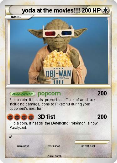 Pokemon yoda at the movies!!!!