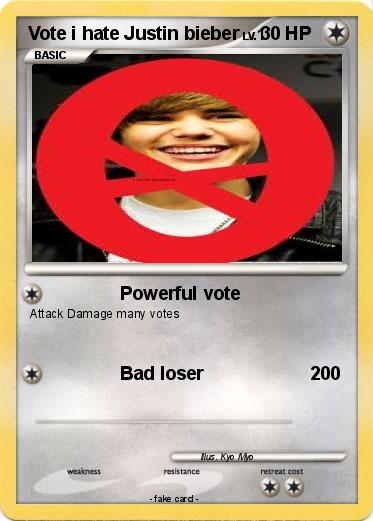 Pokemon Vote i hate Justin bieber