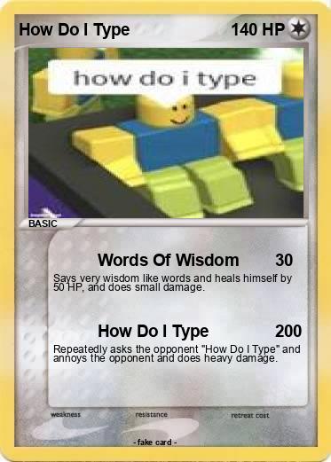 Pokemon How Do I Type