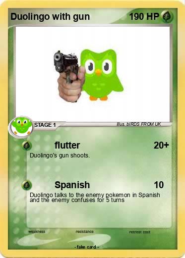 Pokemon Duolingo with gun