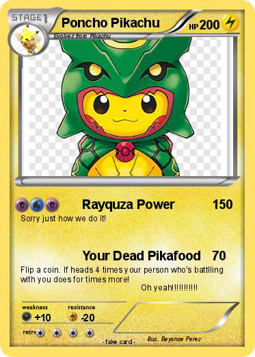 Pokemon Poncho Pikachu