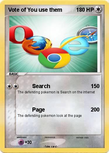 Pokemon Vote of You use them