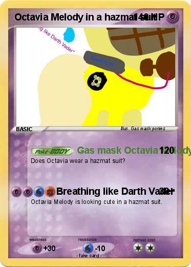 Pokemon Octavia Melody in a hazmat suit