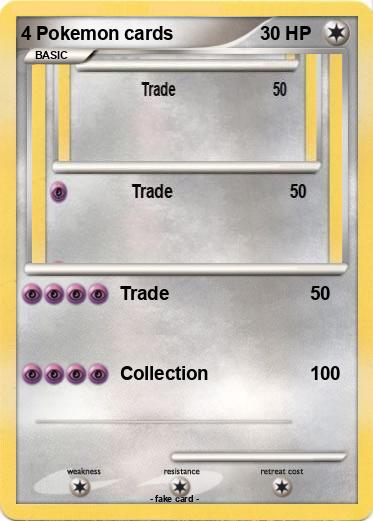Pokemon 4 Pokemon cards