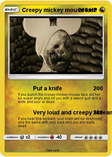Pokemon Creepy mickey mouse face