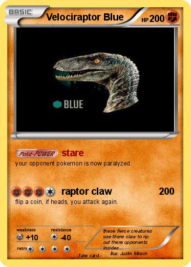 Pokemon Velociraptor Blue
