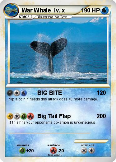 Pokemon War Whale  lv. x