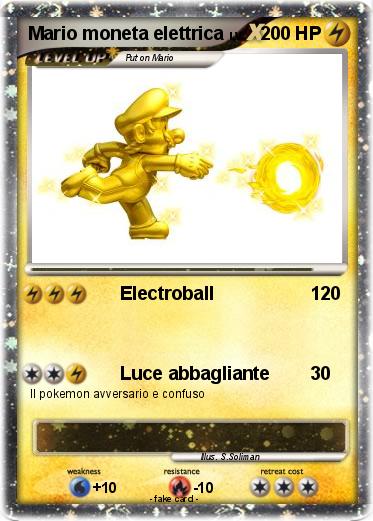 Pokemon Mario moneta elettrica