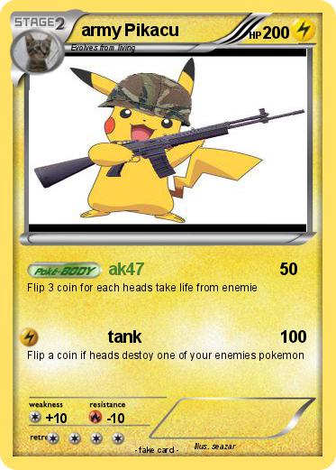 Pokemon army Pikacu