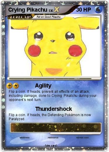 Pokemon Crying Pikachu