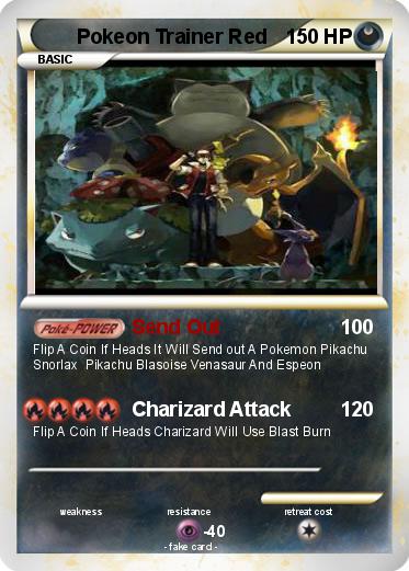 Pokemon Pokeon Trainer Red