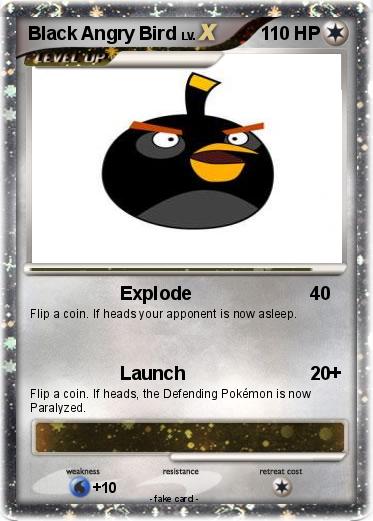 Pokemon Black Angry Bird