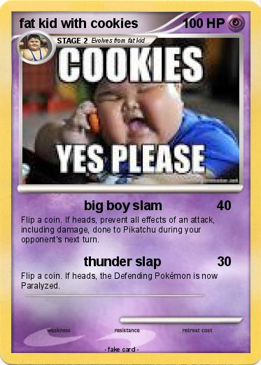 Pokemon fat kid with cookies