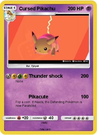 Pokemon Cursed Pikachu