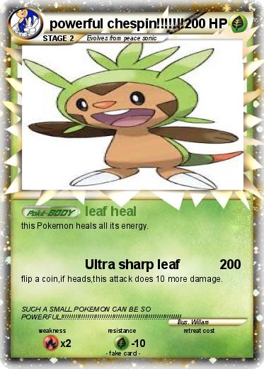 Pokemon powerful chespin!!!!!!!