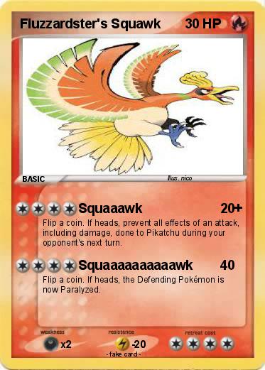 Pokemon Fluzzardster's Squawk