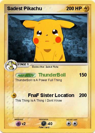Pokemon Sadest Pikachu