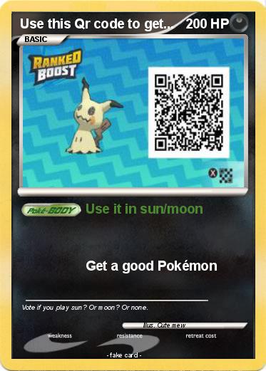 Pokemon Use this Qr code to get...