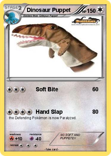 Pokemon Dinosaur Puppet